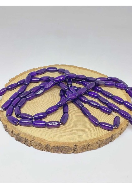 Bileklik Boy Yarım Dizi Ahşap Silindir Kesim 7*14MM Mor (51426) (18CM Uzunluğundadır) fiyatları