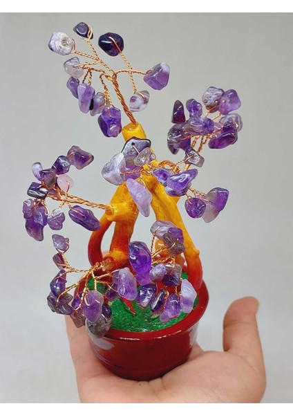 Ametist Taşı Saksılı Hayat Ağacı (51552)