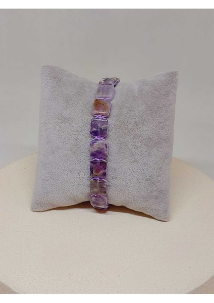 Ametist Taşı Makrome Tasarım Bileklik (51576) fırsatları