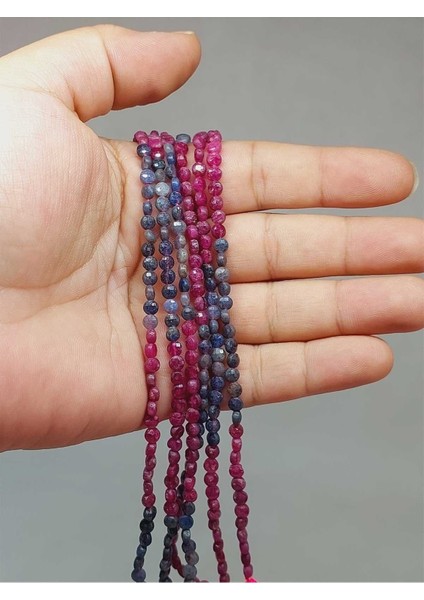 Yakut & Safir Taşı Yassı Dizi 2.5*4mm (51206)