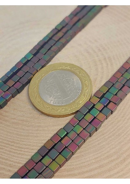 Bileklik Boy Hematit Taşı Küp Şekilli 3mm Yarım Dizi (48120) (18CM Uzunluğundadır) fiyatları
