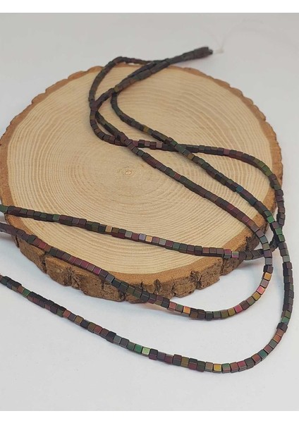 Bileklik Boy Hematit Taşı Küp Şekilli 3mm Yarım Dizi (48120) (18CM Uzunluğundadır) modelleri