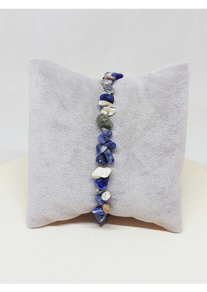 Sodalit Taşı Küçük Taşlar Bileklik (52162)