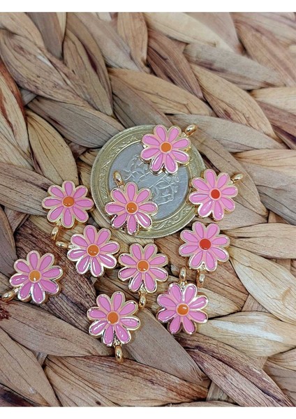 Altın Kaplama Pembe Çiçek Aparat/2 Adet (51886) fiyatları