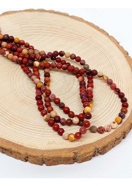 Bileklik Boy Jasper Taşı Yarım Dizi 4mm (44505) (18CM Uzunluğundadır)