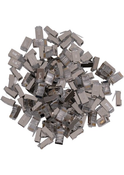 Metal Rj45 Cat5 Jack Konnektör Uç Lan Ethernet 100lu paket