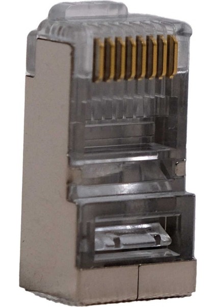 Metal Rj45 Cat5 Jack Konnektör Uç Lan Ethernet 100lu paket