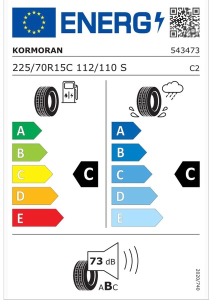 225/70 R15C 112/110S Cargo Speed Evo Hafif Ticari Yaz Lastiği (Üretim Yılı: 2024)