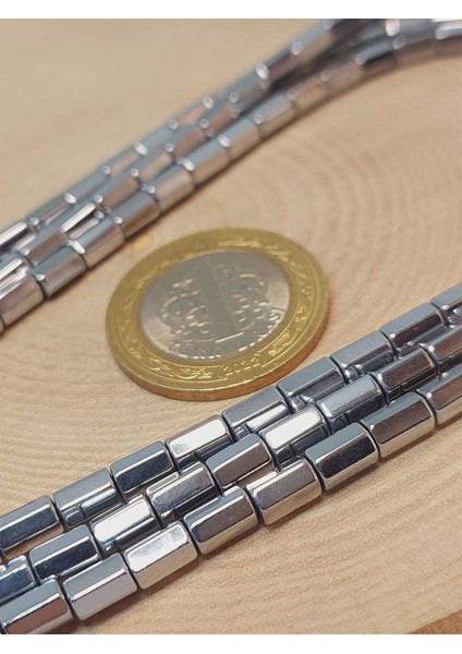 Bileklik Boy Hematit Taşı Yarım Dizi 3.5*6mm (48186) (18CM Uzunluğundadır) fiyatları