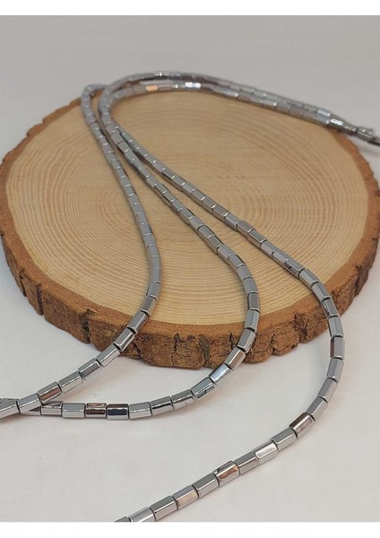 Bileklik Boy Hematit Taşı Yarım Dizi 3.5*6mm (48186) (18CM Uzunluğundadır) modelleri