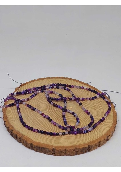 Bileklik Boy Akik Taşı Faset Kesim Yarım Dizi 4mm (18CM Uzunluğundadır) fiyatları