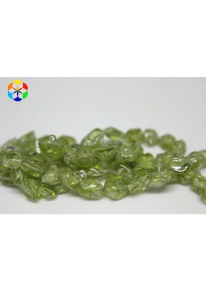 Bileklik Boy Peridot (Zebercet) Taşı Yarım Dizi Doğal Taşlar (18CM Uzunluğundadır)