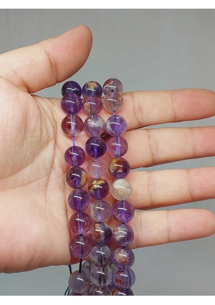 Bileklik Boy Ametrin Taşı Yarım Dizi 10MM (51354) (18CM Uzunluğundadır)