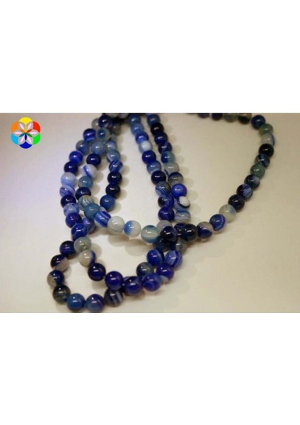 Çeyrek Dizi (9cm Uzunluğundadır!) Akik Taşı Çeyrek Dizi 8mm (4102)