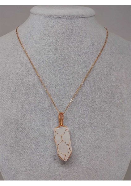 Kristal Kuvars Bakır Malzemeli El Örgüsü Özel Pandül Sarkaç (Kolye Ucu) (51340) fiyatları