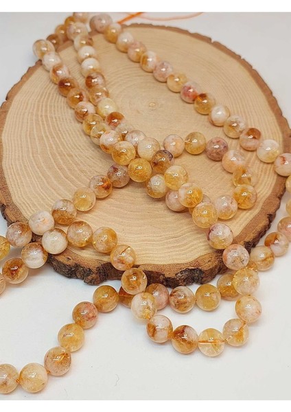 Bileklik Boy Sitrin Taşı Açık & Koyu Karışık Renk Yarım Dizi 10MM (18CM Uzunluğundadır) fiyatları