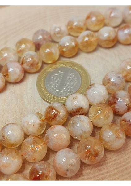 Bileklik Boy Sitrin Taşı Açık & Koyu Karışık Renk Yarım Dizi 10MM (18CM Uzunluğundadır) modelleri