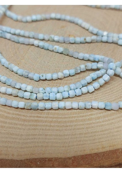 Bileklik Boy Larimar Taşı Küp Şekilli Dizi 2mm (51172) Yarım Dizi (17CM Uzunluğundadır) modelleri