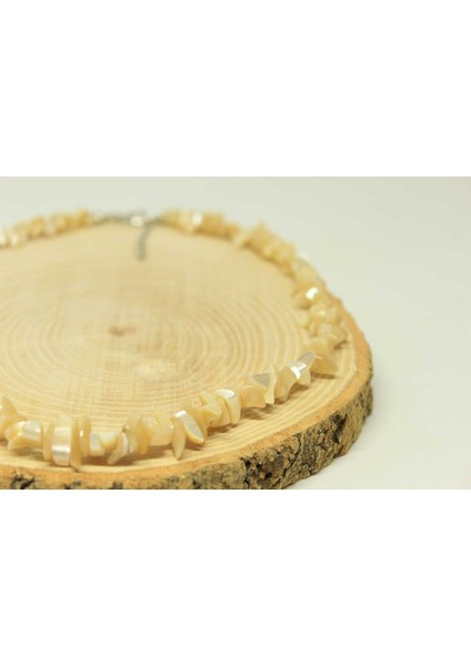 Sedef Taşı Karamel Küçük Taşlar Kolye (22235) fiyatları