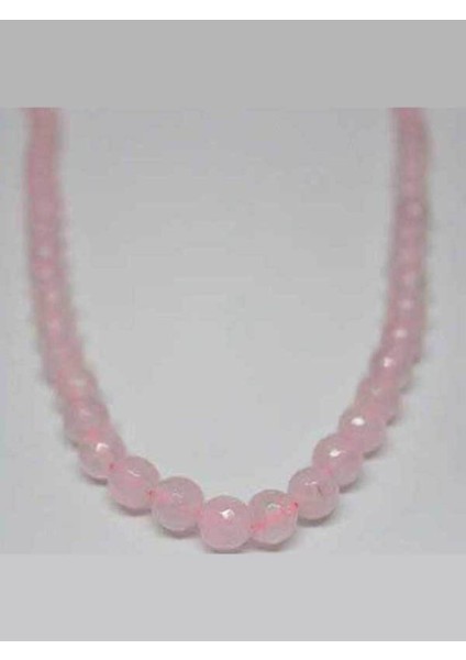 Çeyrek Dizi (9cm Uzunluğundadır!) Pembe Kuvars Taşı Çeyrek Dizi 8mm modelleri