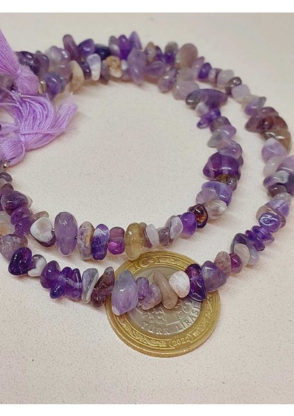 Ametist Taşı Helezon Doğal Küçük Parçalar Tasarım Bileklik (52418) modelleri