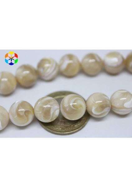 Bileklik Boy Sedef Taşı Yarım Dizi 12MM (Karamel) (18CM Uzunluğundadır) fiyatları