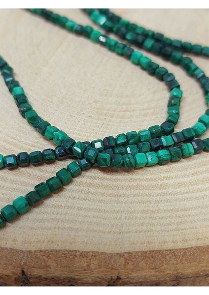 Bileklik Boy Malakit Taşı Küp Şekilli Dizi 2mm (51178) Yarım Dizi (17CM Uzunluğundadır) modelleri
