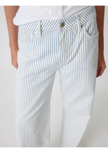 Normal Bel Düz Paça Kot Pantolon Pamuklu Düğmeli - Balloon Fit Jeans indirimleri