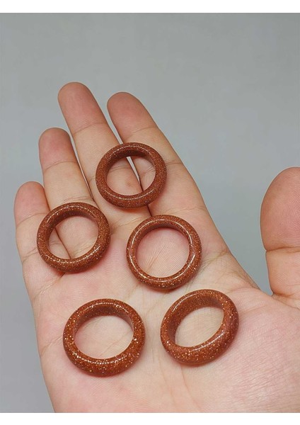Yıldız Taşı Kahverengi Yüzük 6.5mm Kalınlığında (Standart Ölçü) (51492)
