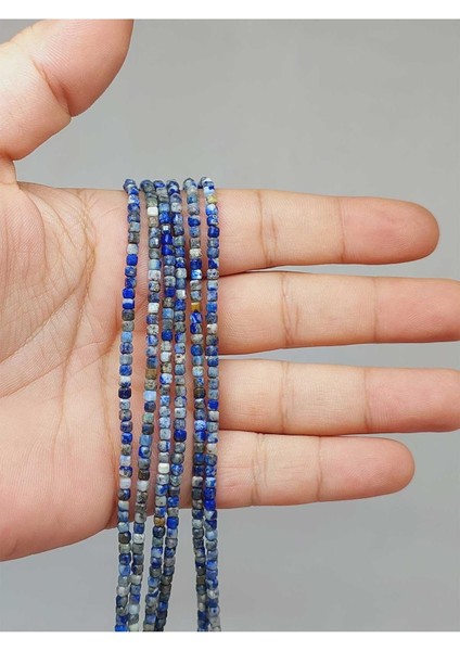 Lapis Taşı Küp Şekilli Dizi 2mm (51144)