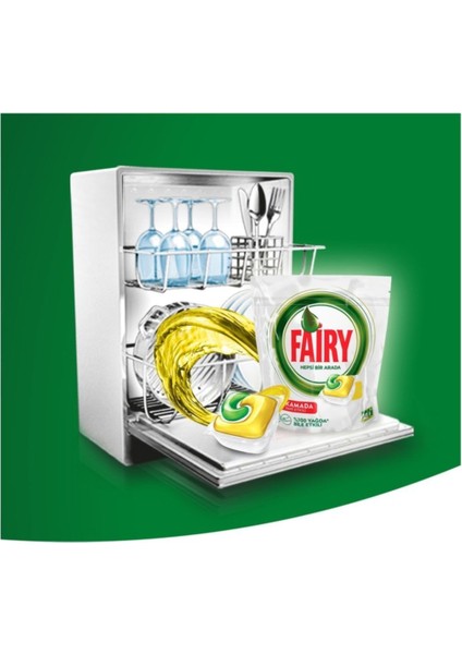 Hepsi Bir Arada 60 Yıkama Bulaşık Makinesi Deterjanı Kapsülü Limon Kokulu