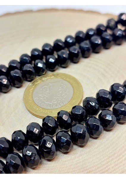 Bileklik Boy Turmalin Taşı Rondela Faset Kesim 5.5*7.5mm Yarım Dizi (45828) (18CM Uzunluğundadır) fiyatları