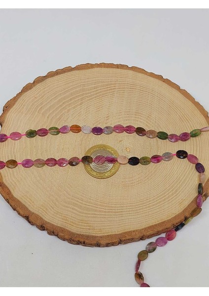 Bileklik Boy Turmalin Taşı Karışık Renkler Şekilli Yarım Dizi 8*2.5mm (51204) (18CM Uzunluğundadır) fiyatları