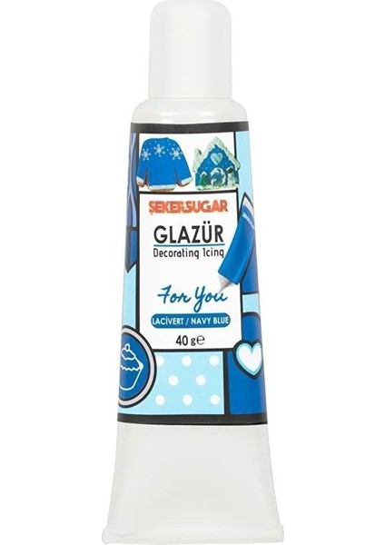 Süsleme Glazürü Lacivert Renk 40 gr