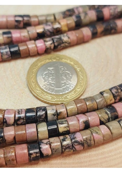 Bileklik Boy Rodonit Taşı Şekilli 3X6MM Yarım Dizi (49346) (18CM Uzunluğundadır) fiyatları