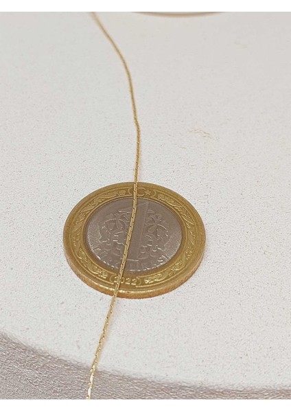 Altın Kaplama Takı Zinciri 0.4mm/1metre (52464)