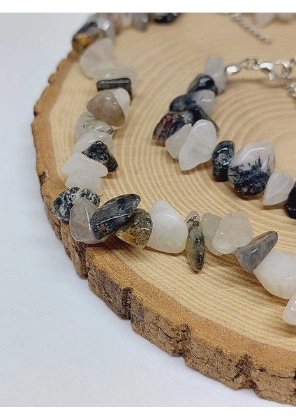 Rutil Kuvars (Melek Saçı) Taşı Iri Taşlar Kolye & Bileklik Seti (52274) fiyatları