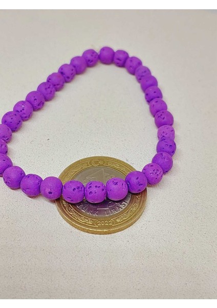 Lav Taşı Mor Renk Bileklik 6mm (52380) fiyatları
