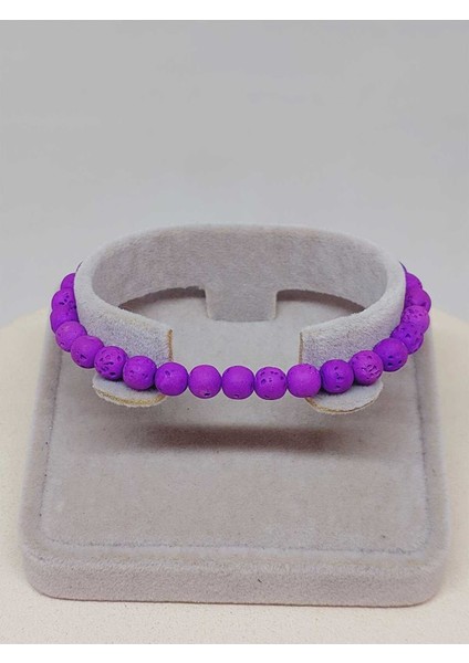 Lav Taşı Mor Renk Bileklik 6mm (52380) modelleri