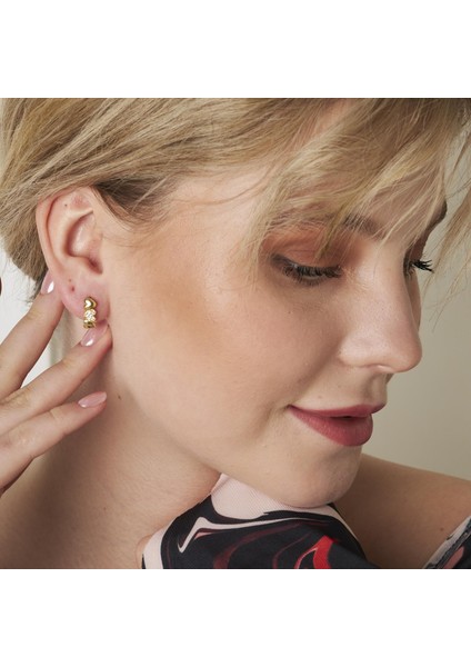 Üç Sıralı Kalp Küpeler indirimleri