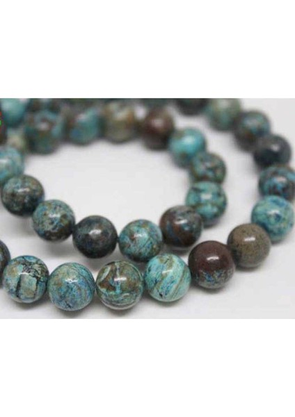 Çeyrek Dizi (9cm Uzunluğundadır!) Krizokol Taşı Çeyrek Dizi 8mm (Boyalıdır) modelleri