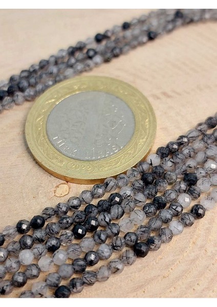 Bileklik Boy Rutil Kuvars Taşı Dizi 2mm (45458) Yarım Dizi (17CM Uzunluğundadır) fiyatları