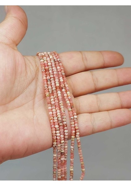 Bileklik Boy Rodokrozit Taşı Dizi 2*2.5mm (51196) Yarım Dizi (17CM Uzunluğundadır)