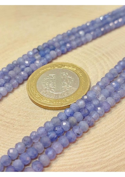 Bileklik Boy Tanzanit Taşı Rondela Faset Kesim Dizi 2.5*3.5mm Yarım Dizi (17CM Uzunluğundadır) fiyatları