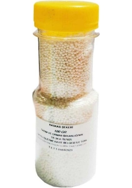 Pasta Süsleme Şekeri - Kaskas Yenilebilir Kum Şeker 100 gr Beyaz