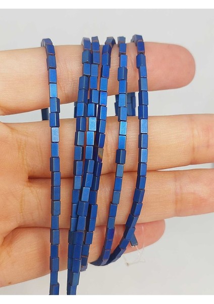 Bileklik Boy Hematit Taşı Dizi 2*4mm (49658) Yarım Dizi (17CM Uzunluğundadır)