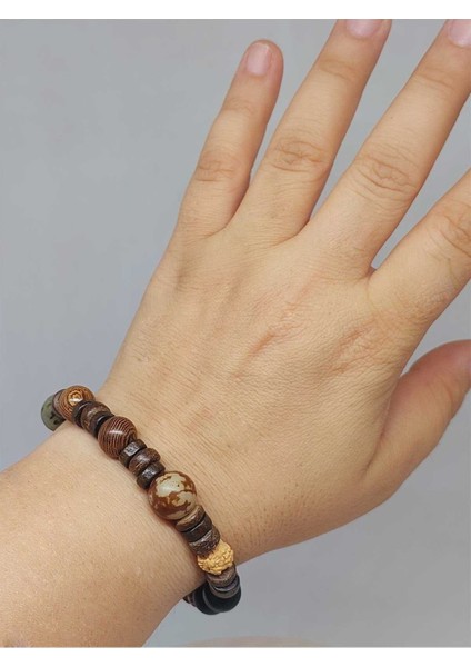 Ahşap Tasarım Unisex Otantik Bileklik (1ADET) (51460)