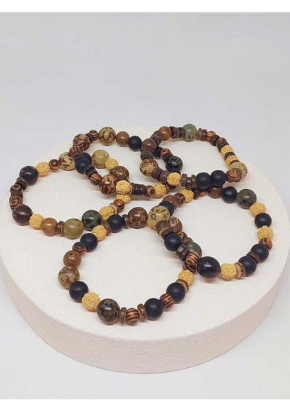 Ahşap Tasarım Unisex Otantik Bileklik (1ADET) (51460) fiyatları