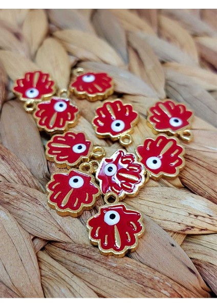 Altın Kaplama Kırmızı Istiridye Aparat/2 Adet (51824)