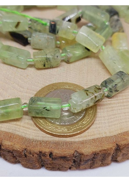 Bileklik Boy Prehnit (Prinayt) Taşı 7X12MM Yarım Dizi (49910) (18CM Uzunluğundadır) fiyatları